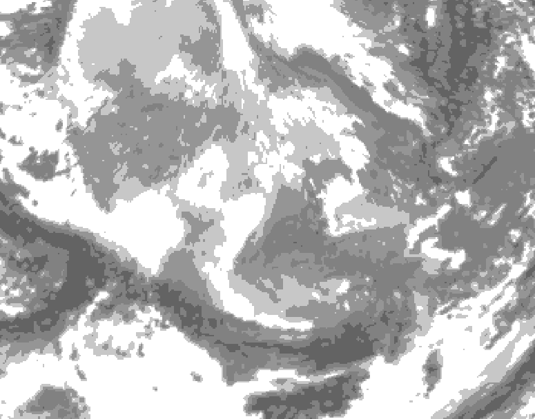 GDPS total cloud 138 hour forecast chart for Canada based on 2025/12/08 0000Z data