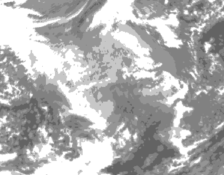 GDPS total cloud 186 hour forecast chart for Canada based on 2025/12/08 0000Z data