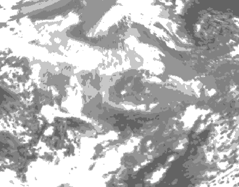 GDPS total cloud 198 hour forecast chart for Canada based on 2025/12/08 1200Z data