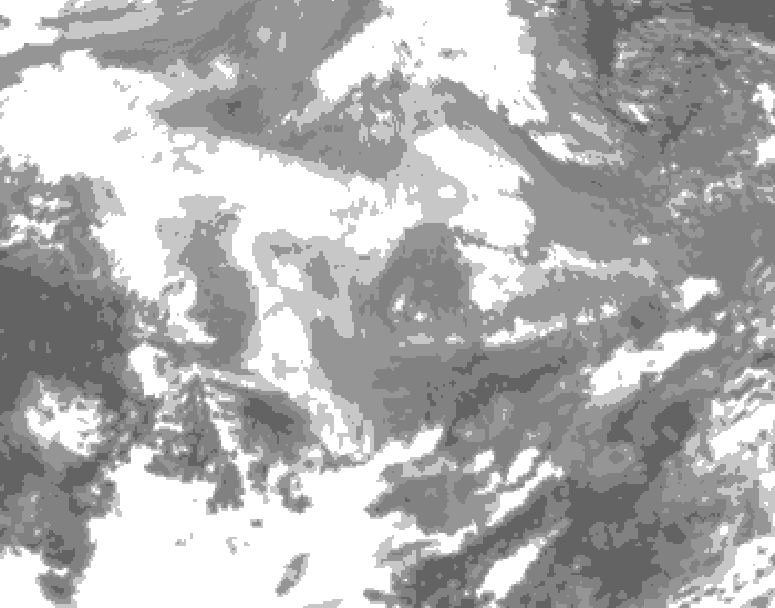 GDPS total cloud 204 hour forecast chart for Canada based on 2025/12/08 1200Z data