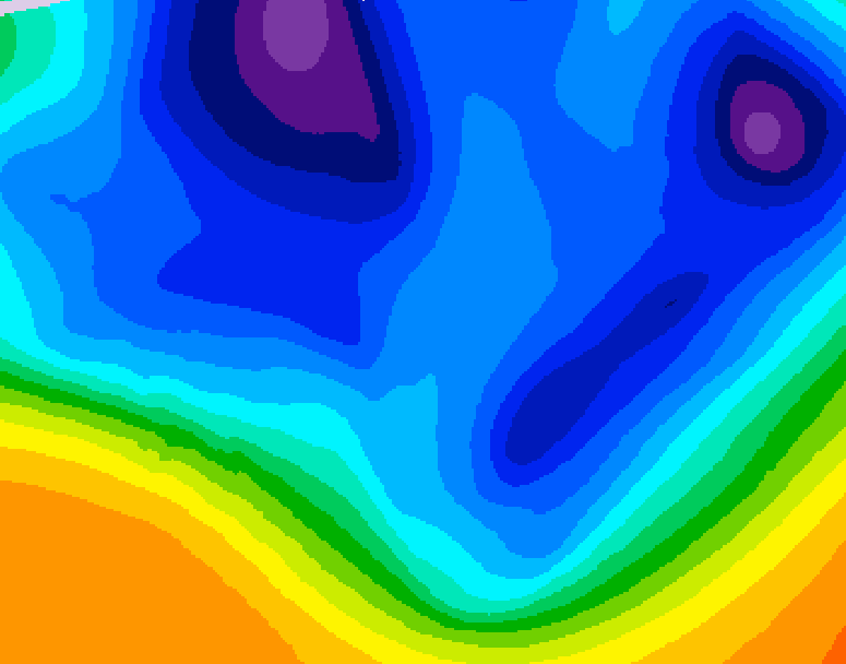 GDPS 500 millibar geopotential height 042 hour forecast chart for Canada based on 2025/12/09 0000Z data