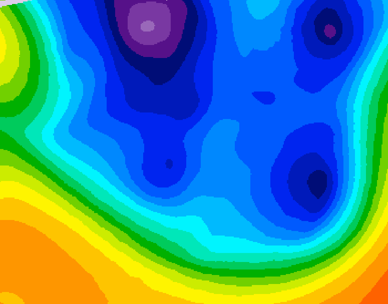 GDPS 500 millibar geopotential height 078 hour forecast chart for Canada based on 2025/12/09 0000Z data