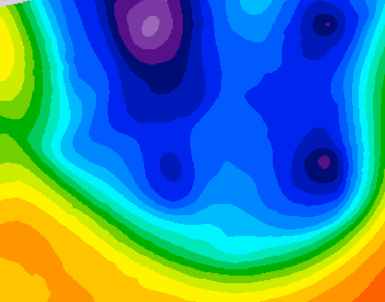 GDPS 500 millibar geopotential height 084 hour forecast chart for Canada based on 2025/12/09 0000Z data