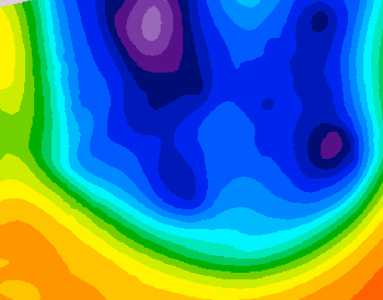 GDPS 500 millibar geopotential height 090 hour forecast chart for Canada based on 2025/12/09 0000Z data