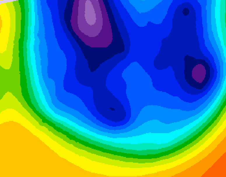 GDPS 500 millibar geopotential height 096 hour forecast chart for Canada based on 2025/12/09 0000Z data