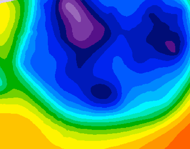 GDPS 500 millibar geopotential height 108 hour forecast chart for Canada based on 2025/12/09 0000Z data