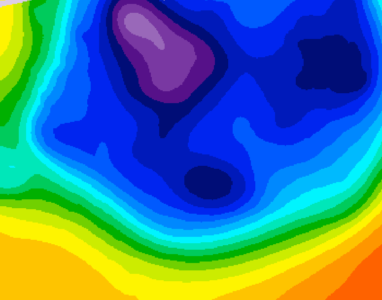 GDPS 500 millibar geopotential height 114 hour forecast chart for Canada based on 2025/12/09 0000Z data