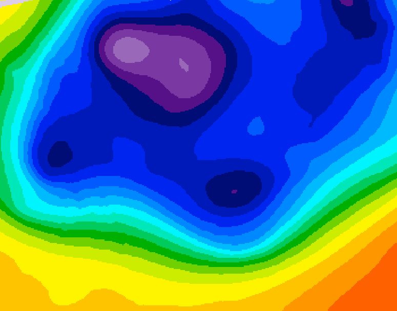 GDPS 500 millibar geopotential height 126 hour forecast chart for Canada based on 2025/12/09 0000Z data