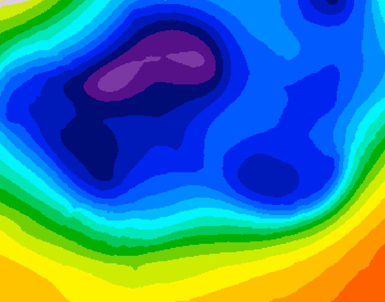 GDPS 500 millibar geopotential height 144 hour forecast chart for Canada based on 2025/12/09 0000Z data