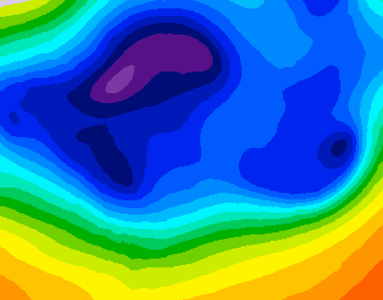 GDPS 500 millibar geopotential height 150 hour forecast chart for Canada based on 2025/12/09 0000Z data