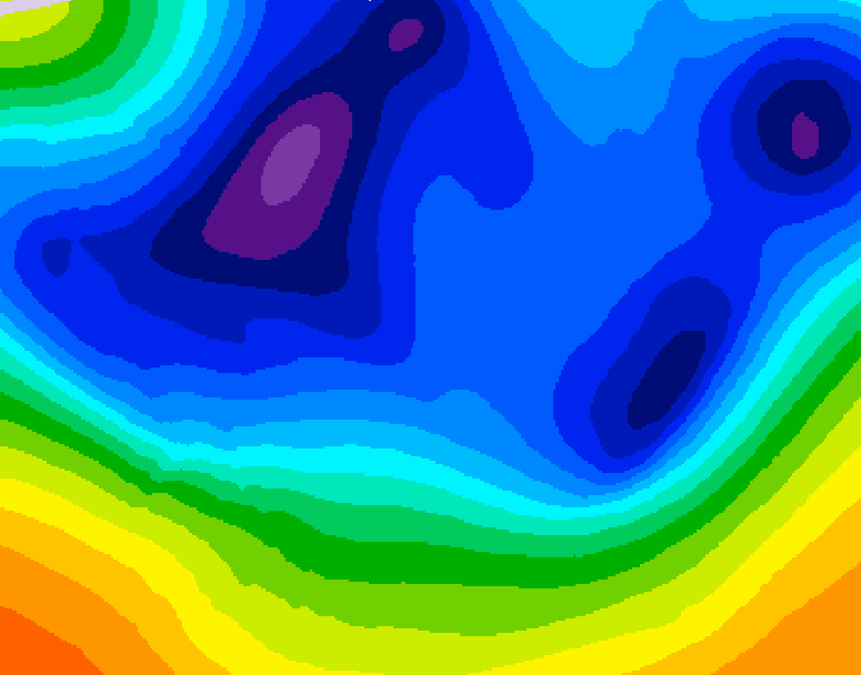 GDPS 500 millibar geopotential height 192 hour forecast chart for Canada based on 2025/12/09 0000Z data