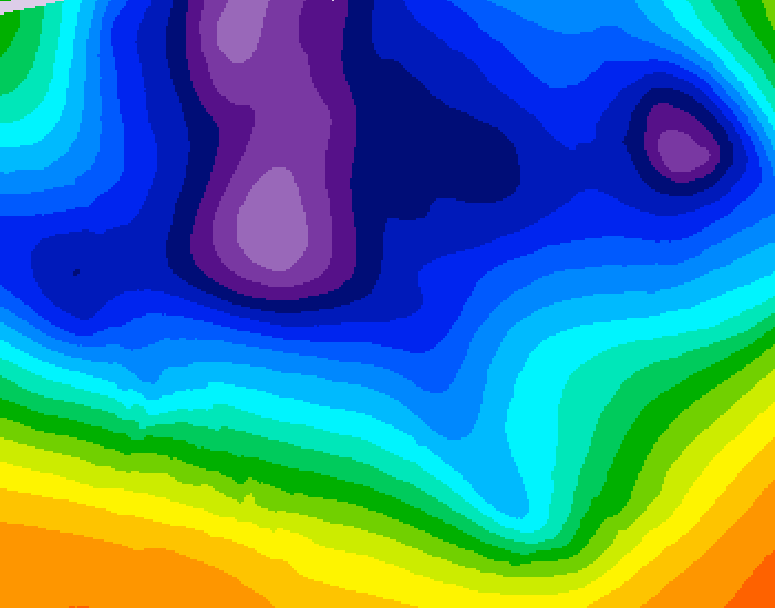 GDPS 500 millibar geopotential height 234 hour forecast chart for Canada based on 2025/12/09 0000Z data