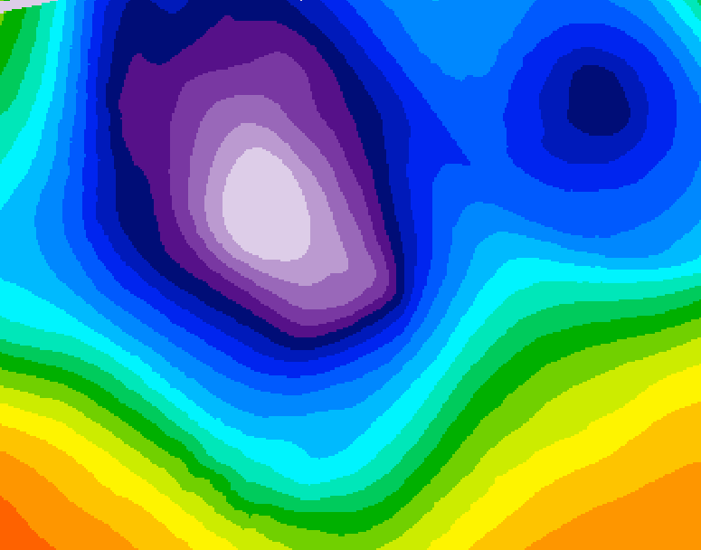 GDPS 500 millibar geopotential height 198 hour forecast chart for Canada based on 2025/12/09 1200Z data