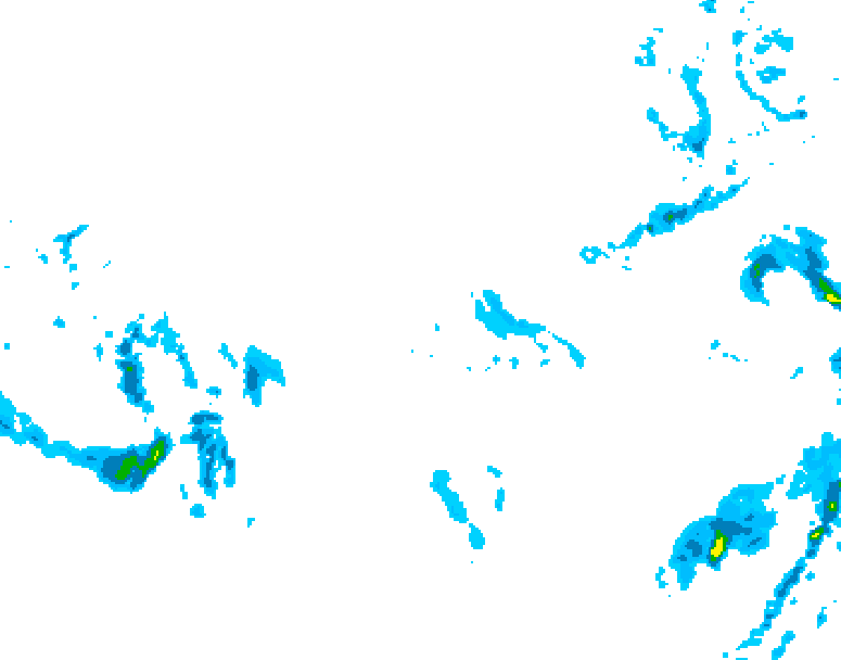 GDPS precipitation 006 hour forecast chart for Canada based on 2025/12/09 0000Z data
