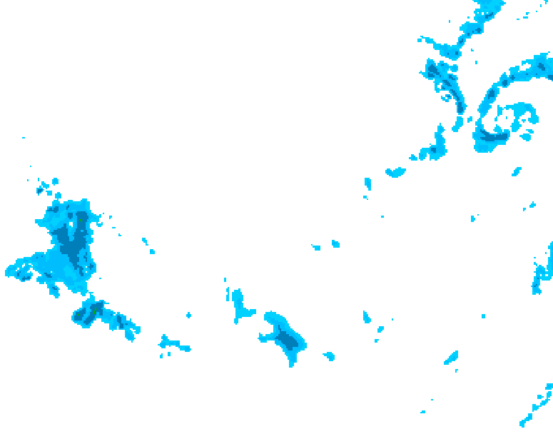 GDPS precipitation 024 hour forecast chart for Canada based on 2025/12/09 0000Z data
