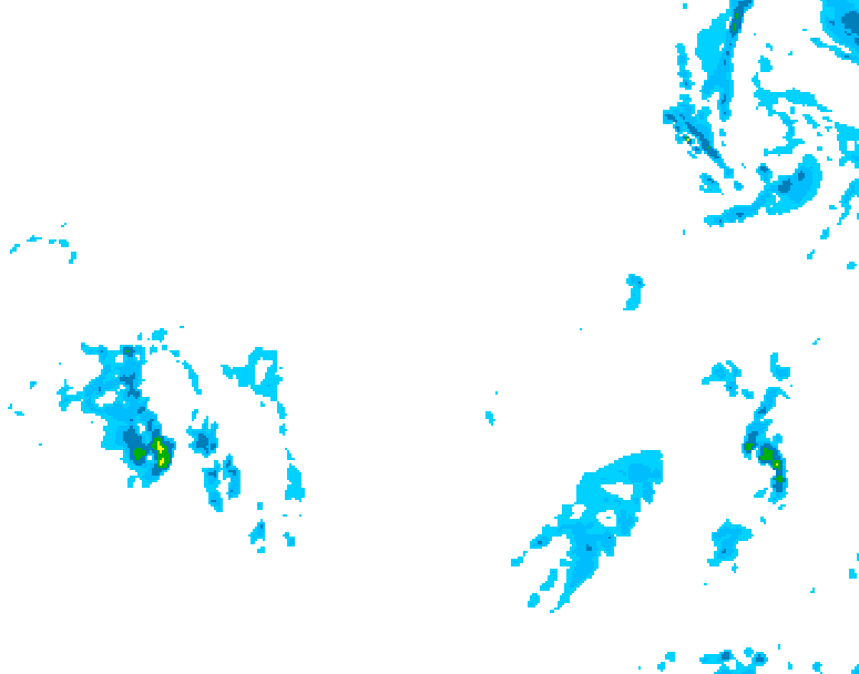 GDPS precipitation 042 hour forecast chart for Canada based on 2025/12/09 0000Z data