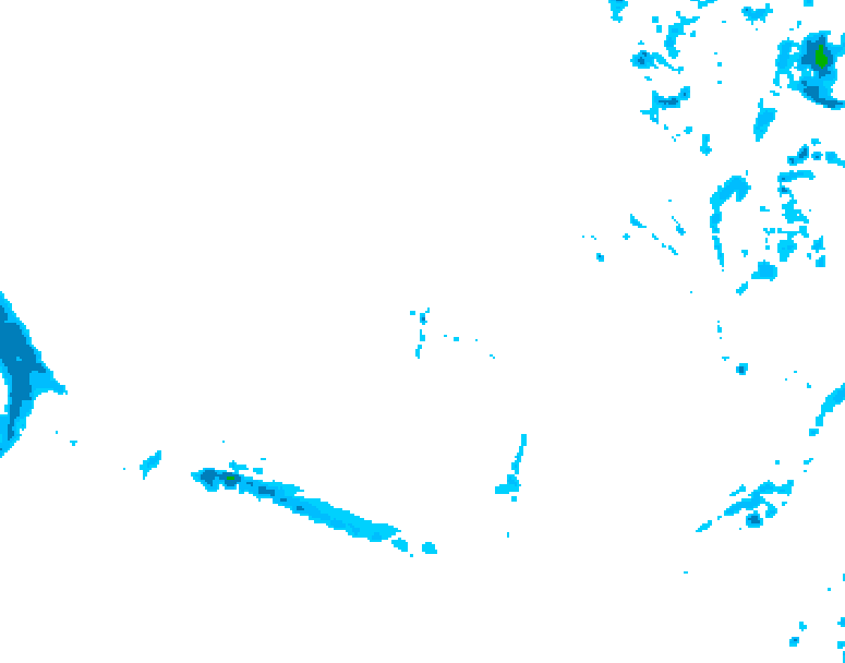 GDPS precipitation 102 hour forecast chart for Canada based on 2025/12/09 0000Z data