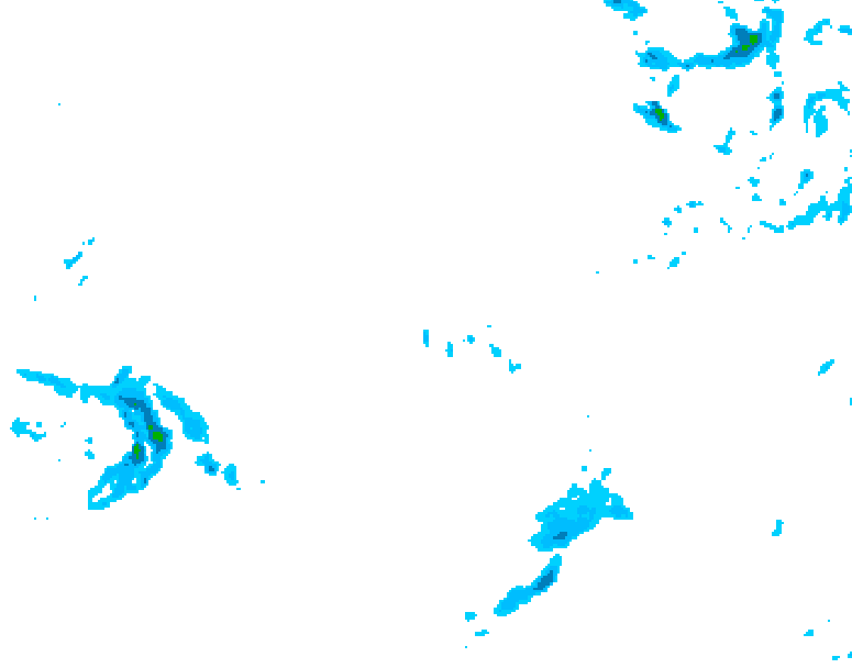 GDPS precipitation 120 hour forecast chart for Canada based on 2025/12/09 0000Z data