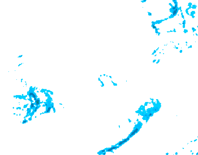 GDPS precipitation 126 hour forecast chart for Canada based on 2025/12/09 0000Z data
