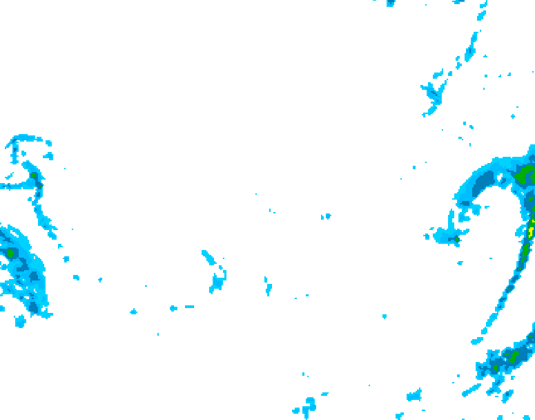 GDPS precipitation 150 hour forecast chart for Canada based on 2025/12/09 0000Z data