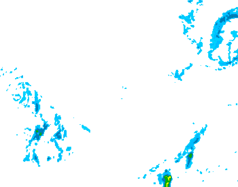 GDPS precipitation 180 hour forecast chart for Canada based on 2025/12/09 0000Z data