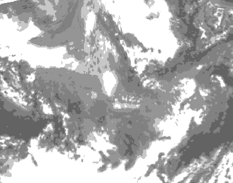 GDPS total cloud 006 hour forecast chart for Canada based on 2025/12/09 0000Z data