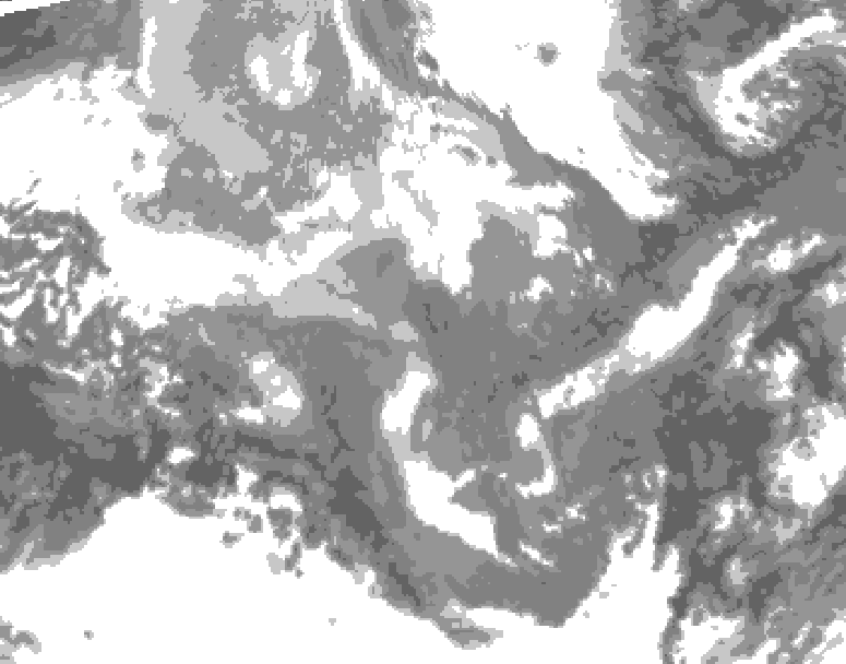 GDPS total cloud 054 hour forecast chart for Canada based on 2025/12/09 0000Z data