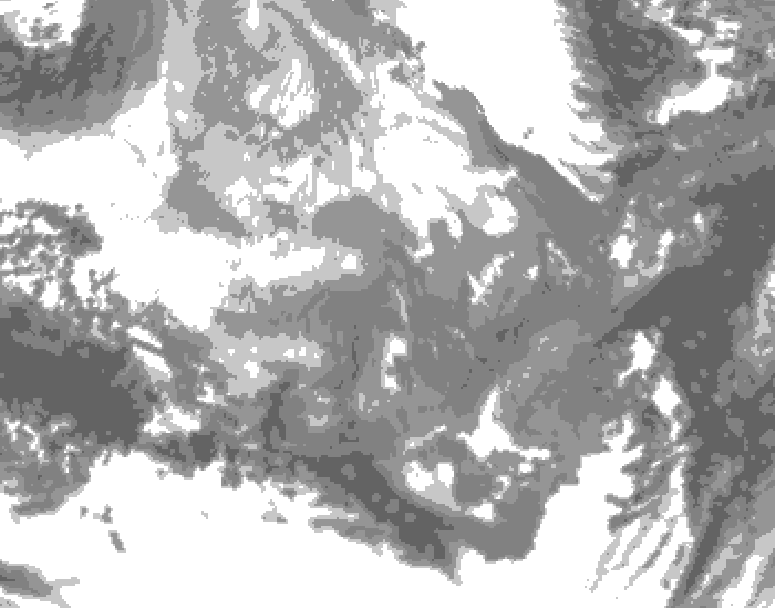 GDPS total cloud 066 hour forecast chart for Canada based on 2025/12/09 0000Z data