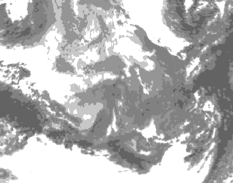 GDPS total cloud 072 hour forecast chart for Canada based on 2025/12/09 0000Z data