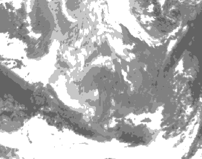 GDPS total cloud 084 hour forecast chart for Canada based on 2025/12/09 0000Z data