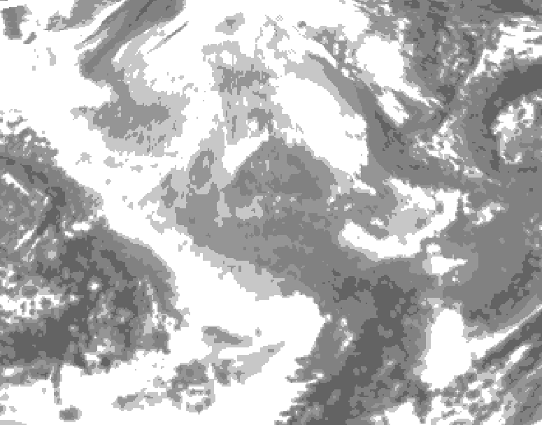 GDPS total cloud 168 hour forecast chart for Canada based on 2025/12/09 0000Z data