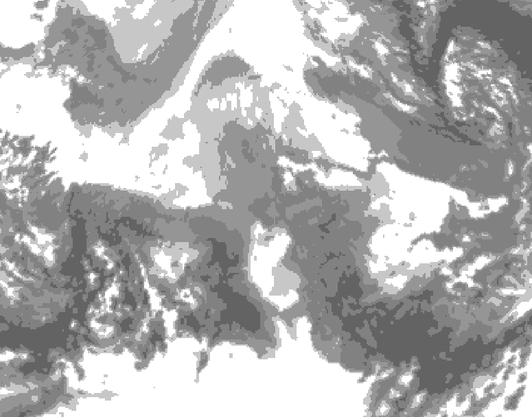 GDPS total cloud 234 hour forecast chart for Canada based on 2025/12/09 0000Z data