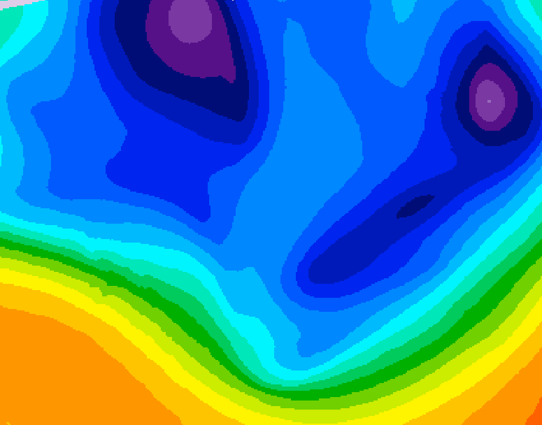 GDPS 500 millibar geopotential height 012 hour forecast chart for Canada based on 2025/12/10 0000Z data