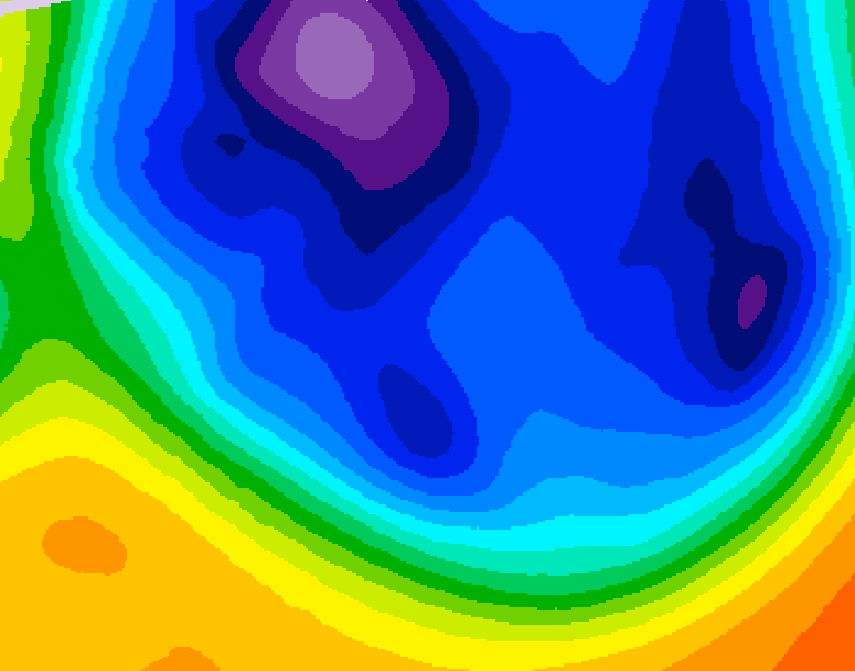 GDPS 500 millibar geopotential height 072 hour forecast chart for Canada based on 2025/12/10 0000Z data