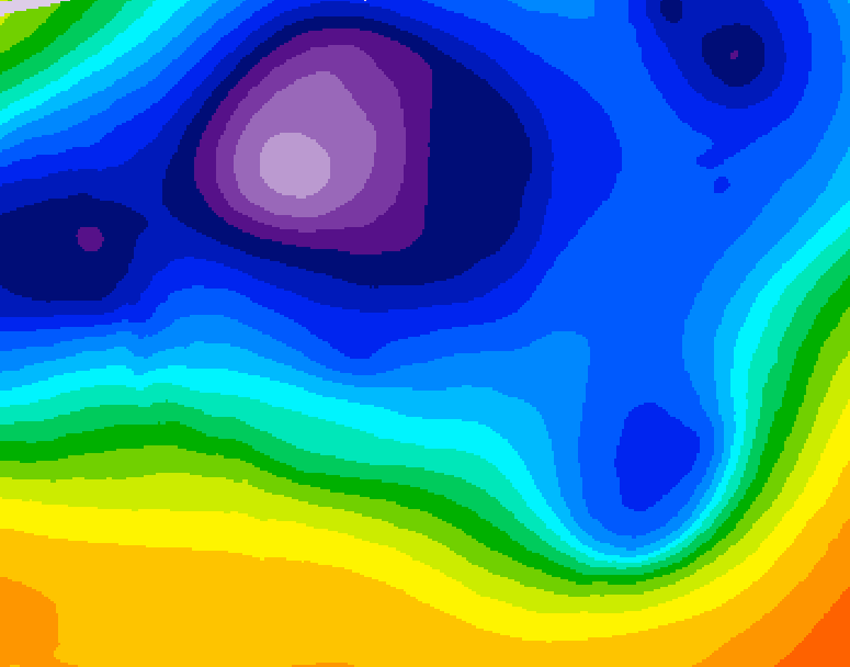 GDPS 500 millibar geopotential height 120 hour forecast chart for Canada based on 2025/12/10 0000Z data
