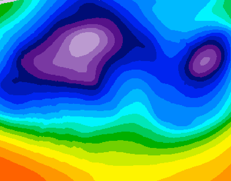 GDPS 500 millibar geopotential height 162 hour forecast chart for Canada based on 2025/12/10 0000Z data