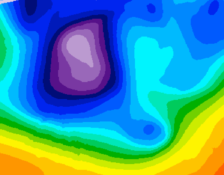 GDPS 500 millibar geopotential height 228 hour forecast chart for Canada based on 2025/12/10 0000Z data