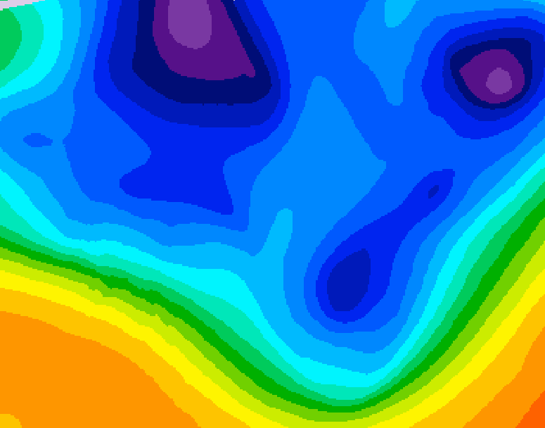 GDPS 500 millibar geopotential height 012 hour forecast chart for Canada based on 2025/12/10 1200Z data