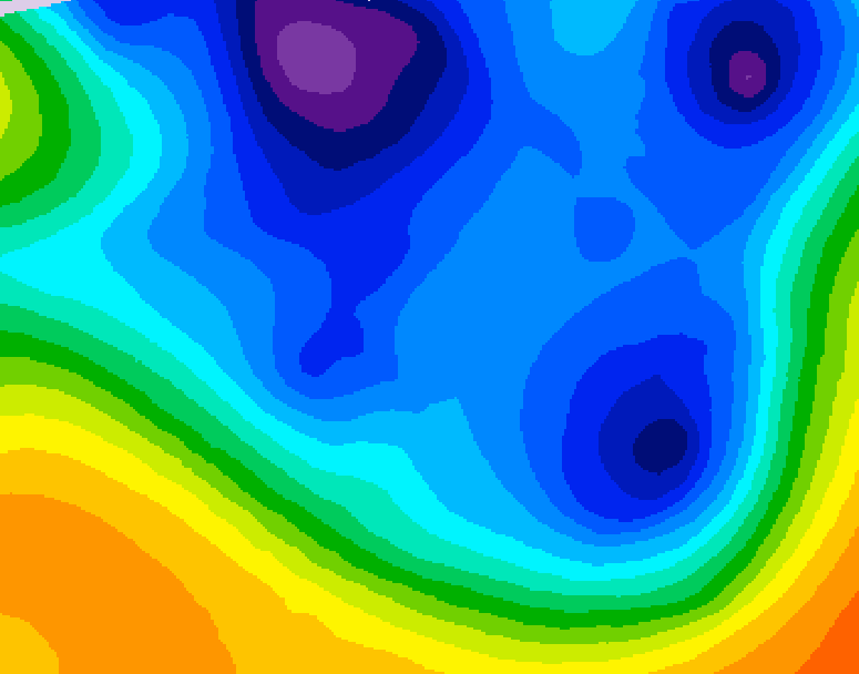 GDPS 500 millibar geopotential height 036 hour forecast chart for Canada based on 2025/12/10 1200Z data
