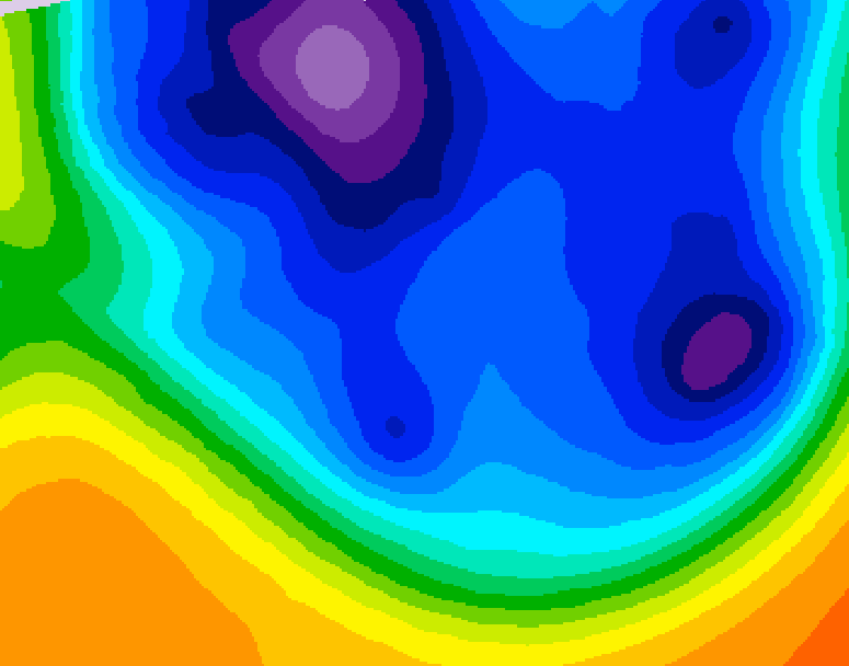 GDPS 500 millibar geopotential height 054 hour forecast chart for Canada based on 2025/12/10 1200Z data