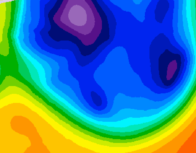 GDPS 500 millibar geopotential height 060 hour forecast chart for Canada based on 2025/12/10 1200Z data