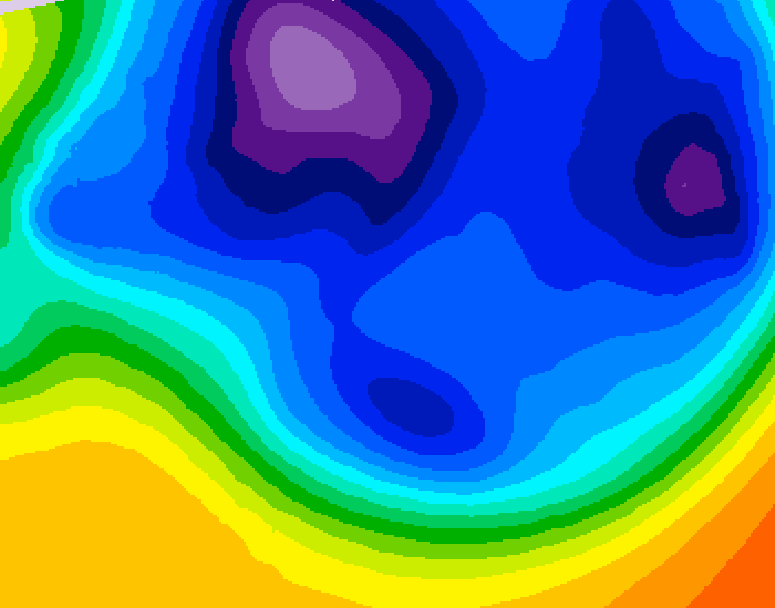 GDPS 500 millibar geopotential height 072 hour forecast chart for Canada based on 2025/12/10 1200Z data