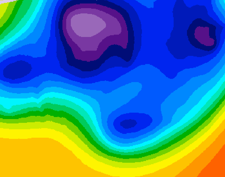 GDPS 500 millibar geopotential height 084 hour forecast chart for Canada based on 2025/12/10 1200Z data