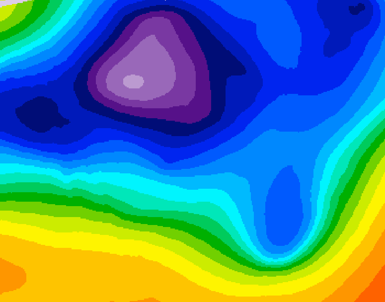 GDPS 500 millibar geopotential height 108 hour forecast chart for Canada based on 2025/12/10 1200Z data
