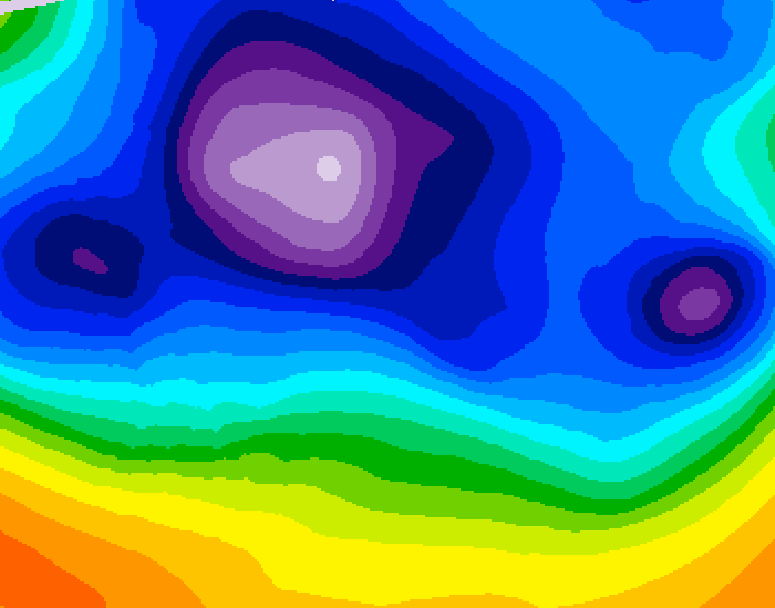 GDPS 500 millibar geopotential height 138 hour forecast chart for Canada based on 2025/12/10 1200Z data