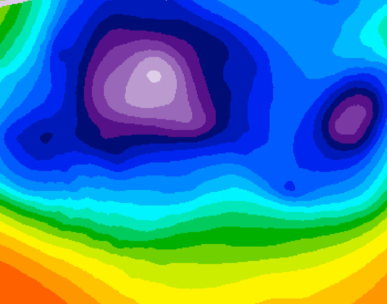 GDPS 500 millibar geopotential height 150 hour forecast chart for Canada based on 2025/12/10 1200Z data