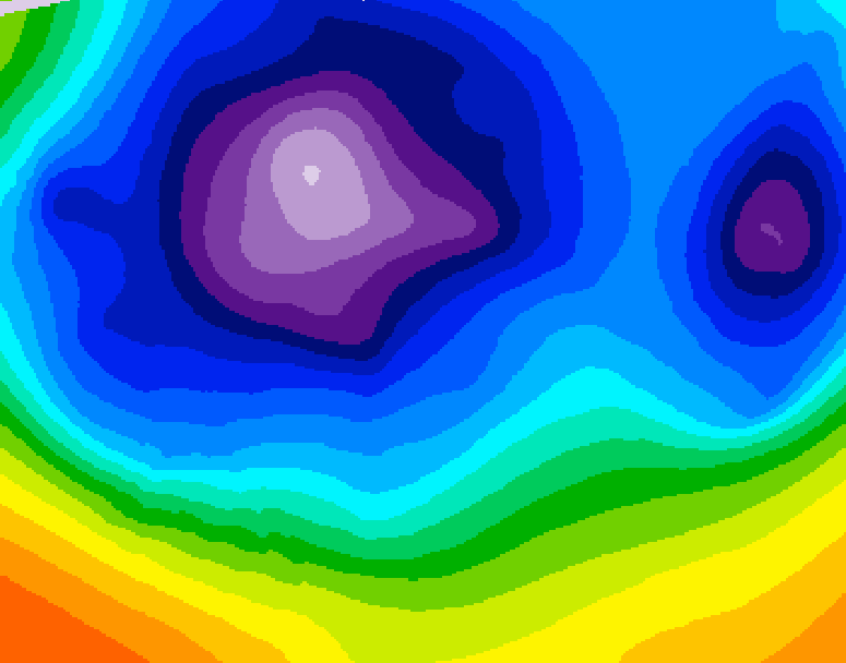 GDPS 500 millibar geopotential height 162 hour forecast chart for Canada based on 2025/12/10 1200Z data