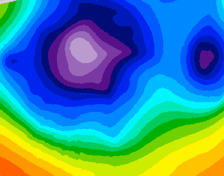 GDPS 500 millibar geopotential height 168 hour forecast chart for Canada based on 2025/12/10 1200Z data