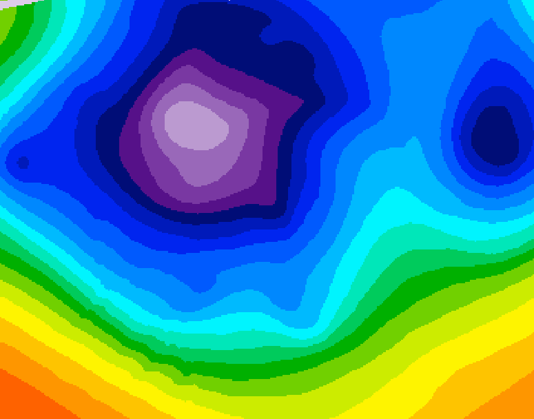GDPS 500 millibar geopotential height 174 hour forecast chart for Canada based on 2025/12/10 1200Z data