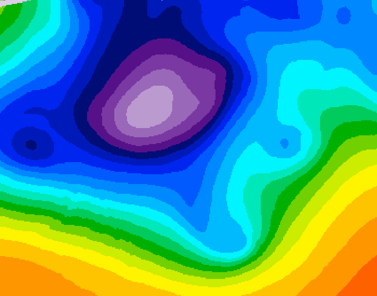 GDPS 500 millibar geopotential height 204 hour forecast chart for Canada based on 2025/12/10 1200Z data